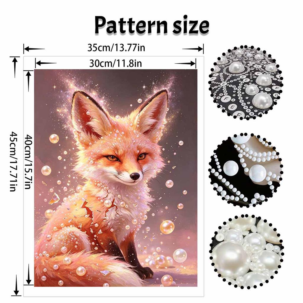 Pearl Painting Kit DIY Fantasy Glowing Fox Home Decoration Painting