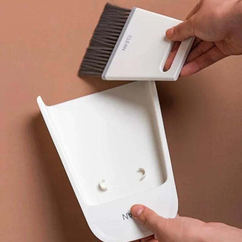 Broom and Dustpan Set Combination, Home Soft Fur Magic Small Broom, Desktop Wiper, Floor Wiper, Hair Sweeping Artifact