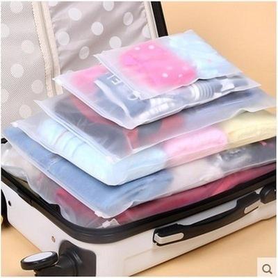 5pcs Portable Travel Make Up Storage Waterproof Shoes Bag Organizer Pouch Plastic Packing Bag for Cloth Bag Zip Lock Storage