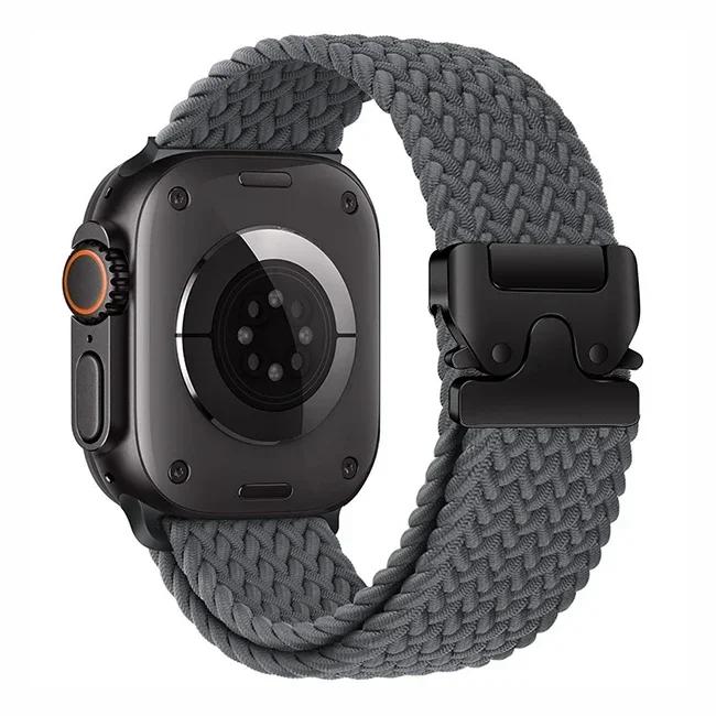 Braided Solo Loop Strap For Apple Watch Ultra 2 band 49mm 44mm 45mm 46mm 40mm 41mm 42mm Bracelet iWatch Series 10 9 SE 8 7 6 5 4