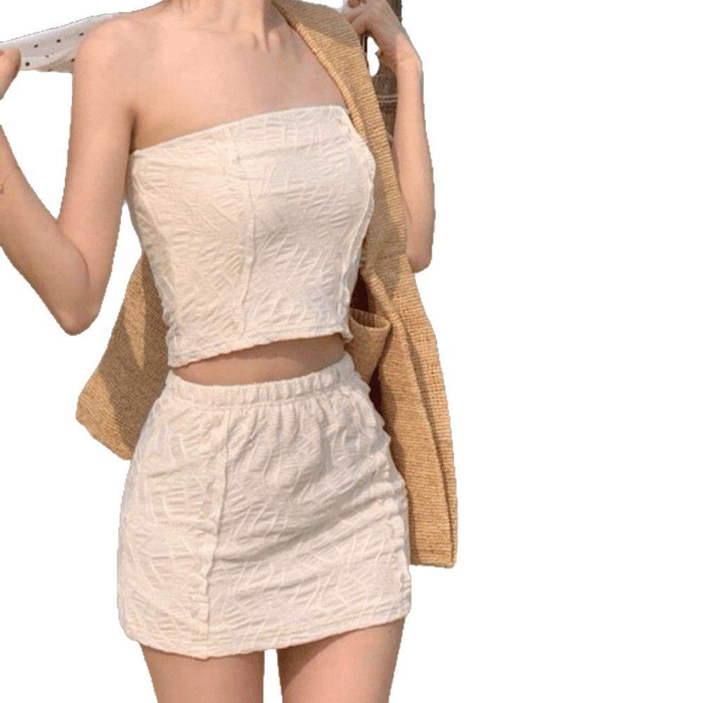 2025 European & American Women's Sexy Three-Piece Skirted Bikini Set