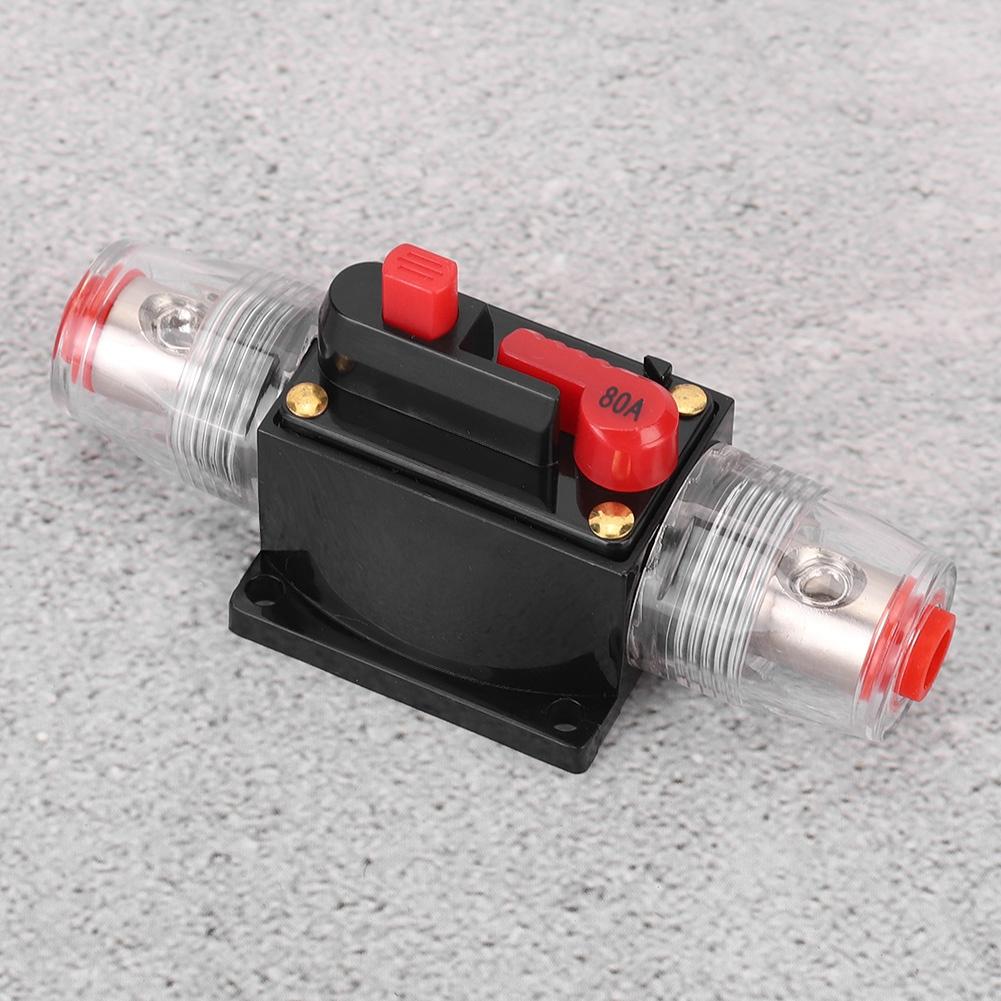 12 24V Car Audio Stereo Amplifier Reset Circuit Breaker Fuse Holder Car Accessories80A