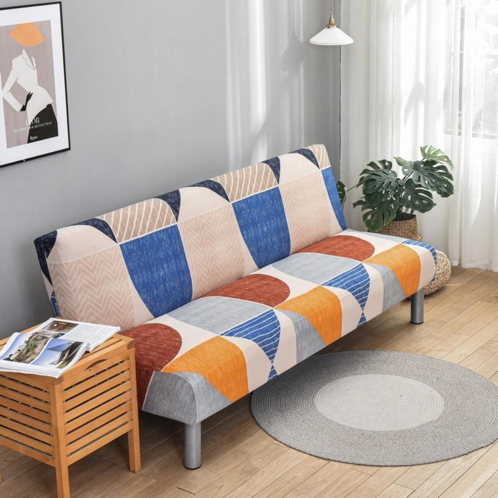Milk Silk Elastic Sofa Cover Slipcover Furniture Protector Dustproof Stretchable No Armrest Full Coverage