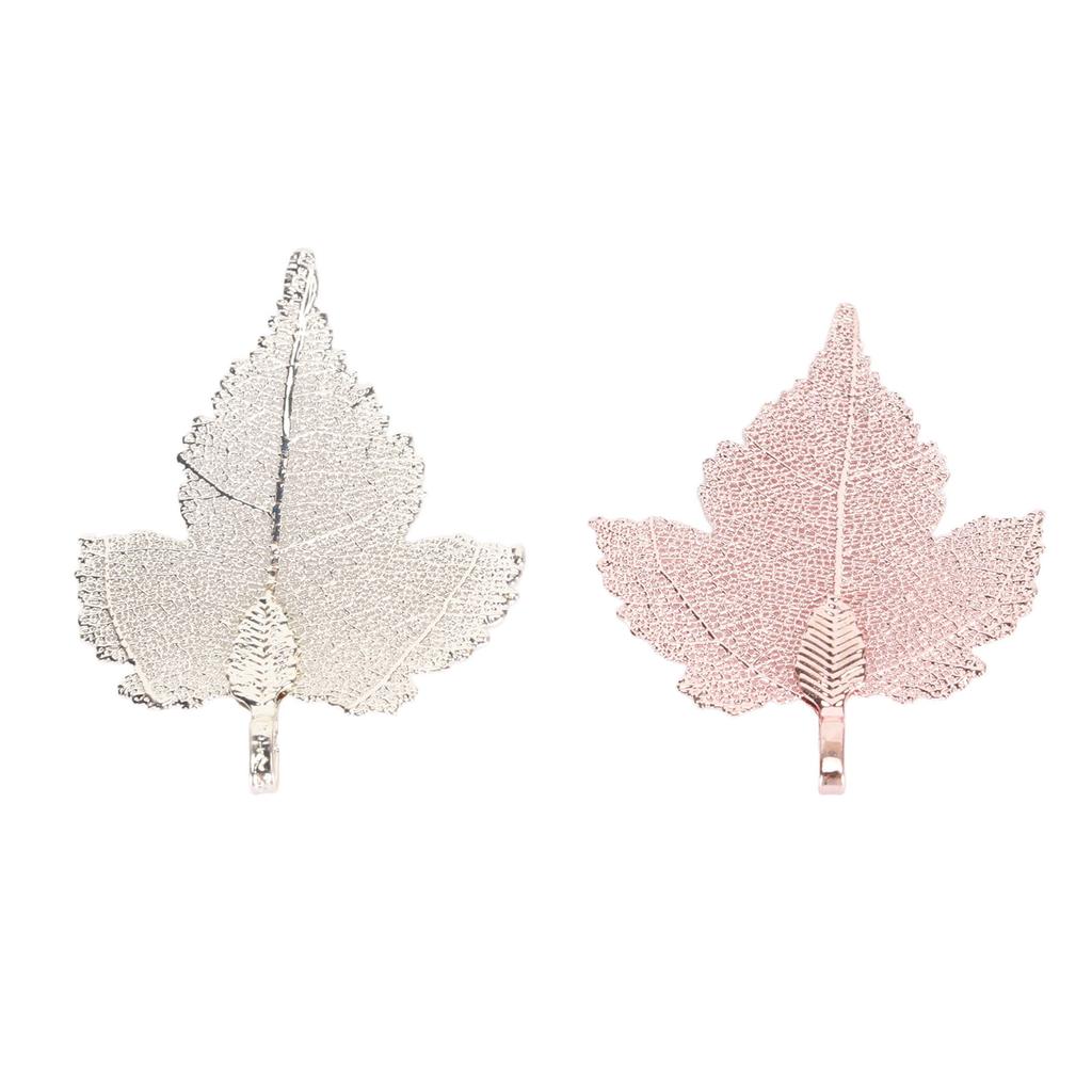 2PCS Leaf Pendants Handcrafted DIY Zinc Alloy Leaves Pendants for Necklace Jewelry Making