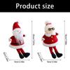 Santa And Snowman Sitting Plush Dolls Christmas Decorative Ornament For Home Office Party Gift