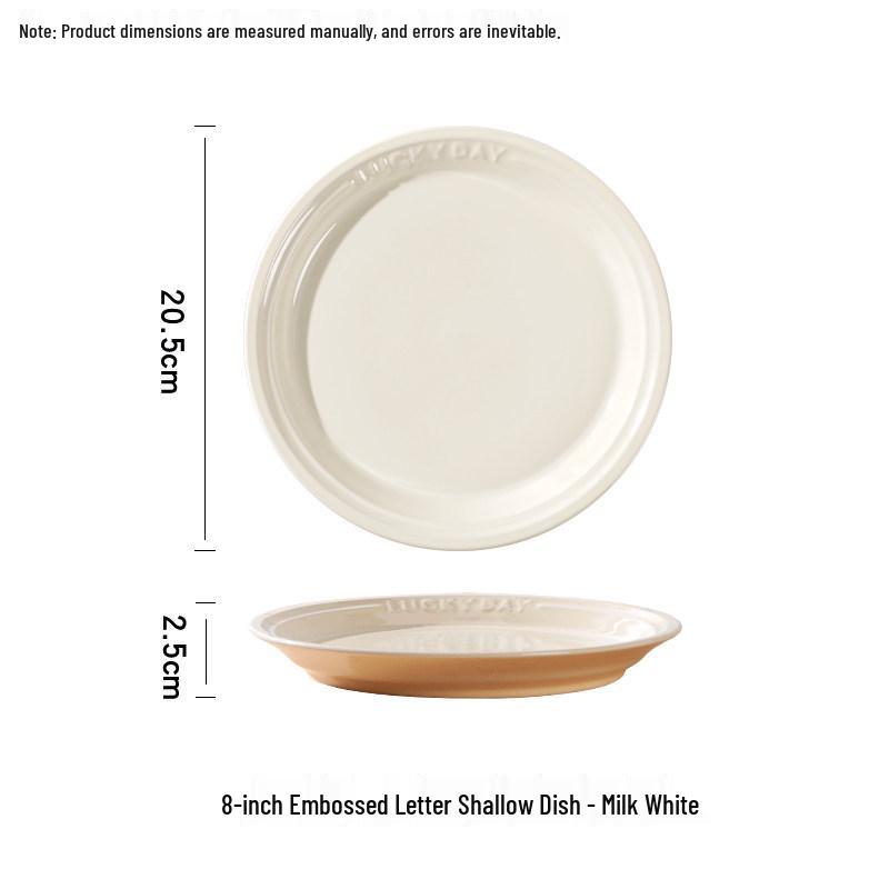 10-inch Creative Ceramic Steak Plate with Embossed Letters