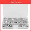 Flat Head M4 350pcs Solid Aluminum Rivets Assortment Kit Length 46810121620mm