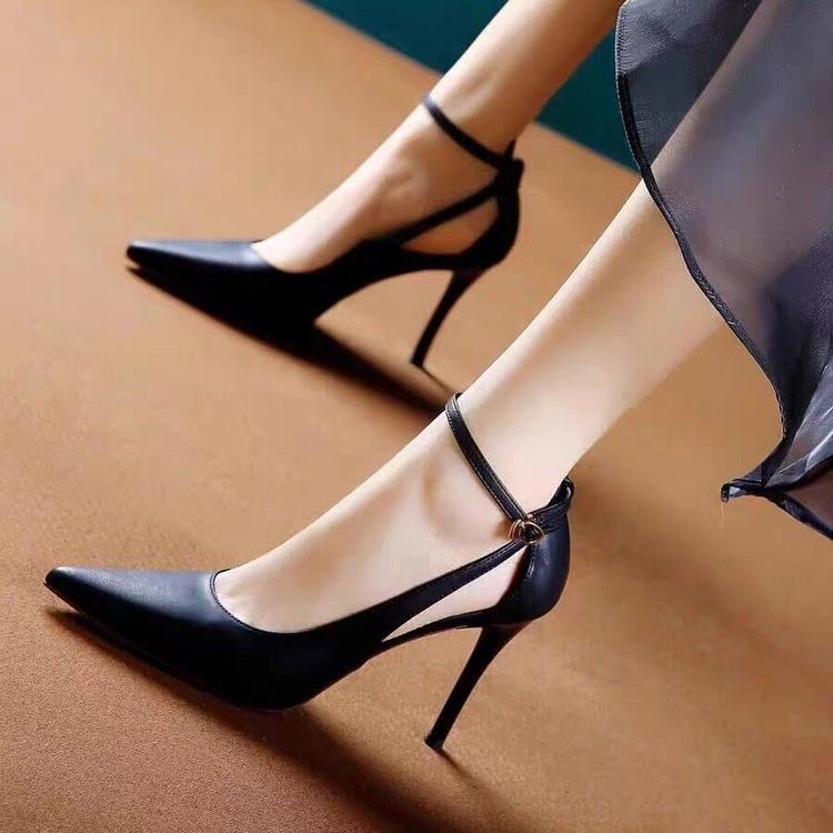 

2024 весна и лето легкие туфли-лодочки с острым носком, односложные, с ремешком-пряжкой, на шпильках, рабочие туфли телесного цвета на высоких каблуках для женщин 42