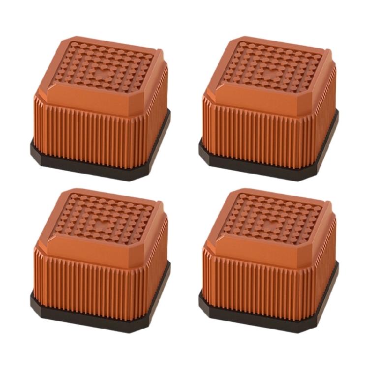

4pack Anti Vibration Furniture Pad Waterproofed Nonslip Leg Caps For Tables Chairs Quiet Home Use коричневый