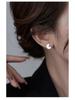 Banyan Tree S925 Silver Brushed Geometric Cutaway Round Earrings for Women - Sweet Cool Style