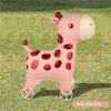 1Pc Cartoon Foil Balloon Animal Stand Walking Balloon With Wheel For Kid Birthday Party Decor Ballons Baby Shower Accessories