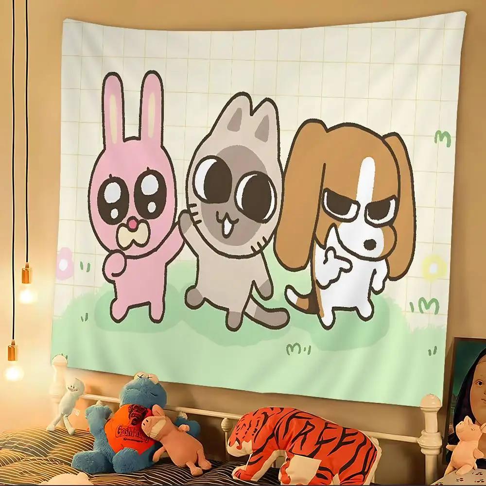 Funny-Siam-LippuS-Meme Hanging Bohemian Tapestry Bohemian Wall Tapestries Mandala Kawaii Room Decor