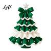 Decorative Yarn Tree for Bookshelves DIY Crochet Christmas Kit Beginner-Friendly Xmas Craft Kit with Bow Handmade Fairy Tale Project And Faux