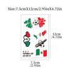 10pcs Mexico Flag Football Temporary Tattoo Stickers/Waterproof Fan Face Stickers/Sports Events Cheering Festivals And Parties Body