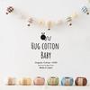 Knitworm Hug Cotton Baby Yarn, Medium Weight, 5 Balls, 30g (Approx. 81m), 100% Cotton (4. Light Green)