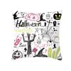 Halloween Style Decorative Cushion Cover Horror Pattern Polyester Pillowcase Pillow Cover For Sofa Home Room Festival Decor
