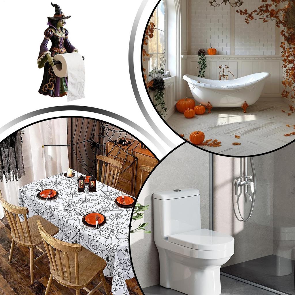 Witch Tissue Holder, Toilet Paper Rack, Wall-mounted Storage, Resin Carving Shower Room RV Home Bathroom Use.