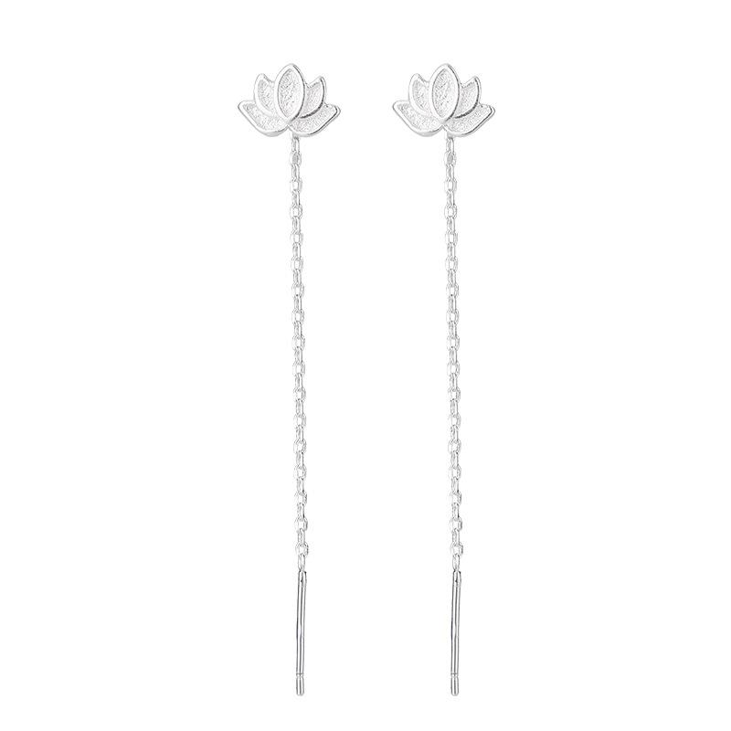 Hangende Oorlijn Lange Hangende Oorbellen voor Vrouwen Roségoud Kleur Zirkonia Kristal Piercing Inrijgoorbel Ooraccessoires Sieraden