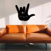 Love You Gesture Metal Wall Art Geometric Decor for Living Room Valentine Gift Housewarming Birthday Christmas Wedding Home Decor