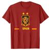2026 Spain National Color Abstract Graphic Tshirt Unisex Loose Fit Country Themed Art Print Urban Street Style Casual Tees