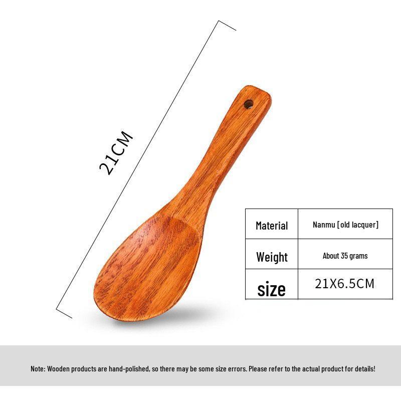 Fengmu Home Furnishing 20cm Wooden Rice Spoon - Customizable Logo Option Available