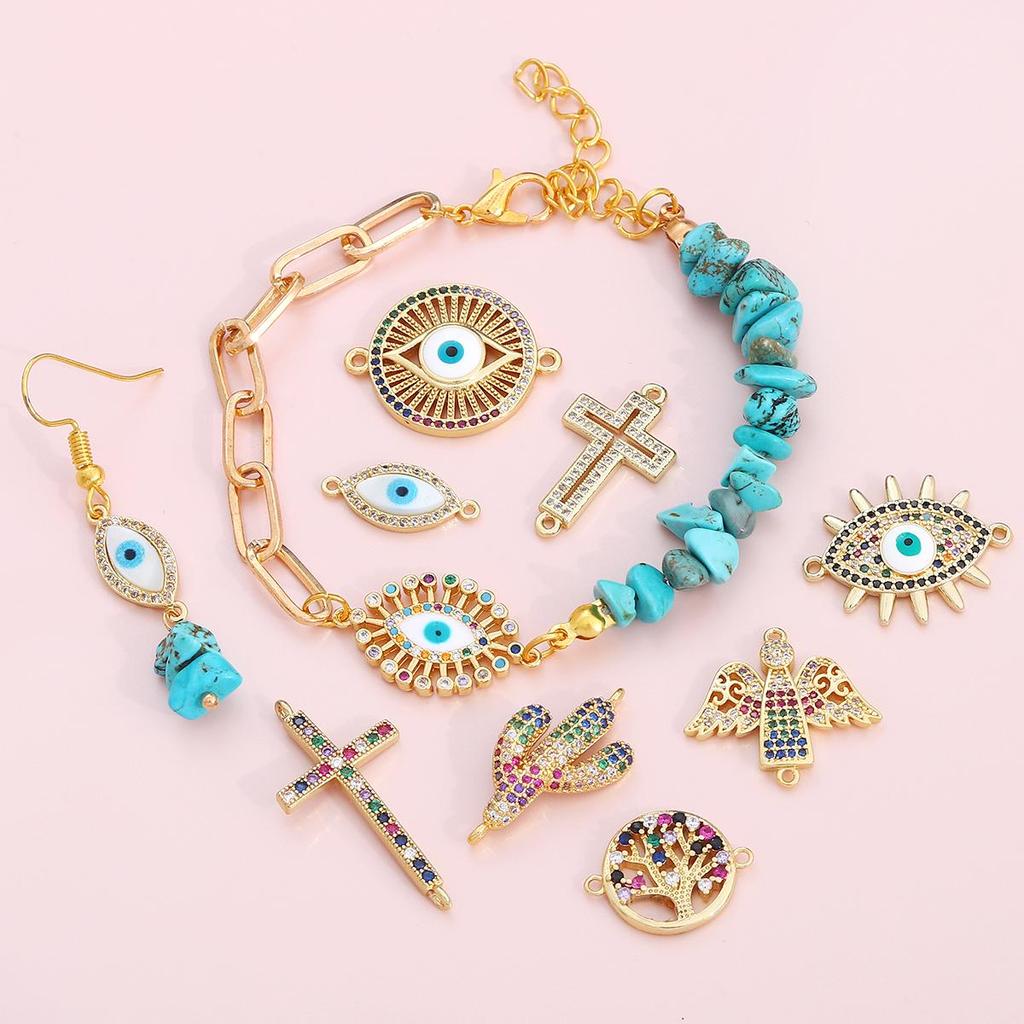 1ks módní měděný spojovací kus pro výrobu šperků DIY náramek náhrdelník