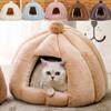 Deep Sleep Pumpkin Kennel Semi-closed Cats Kennel Rabbit Fur Autumn and Winter Nest Pad Pet Kennel Small and Medium-sized Dogs