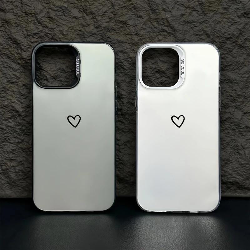 Minimalist Heart Print IMD Material Phone Case for  Redmi Note 14 13 12 Pro Plus 4G 5G 12S 11S 10S 10 Redmi 13C 14C Cover
