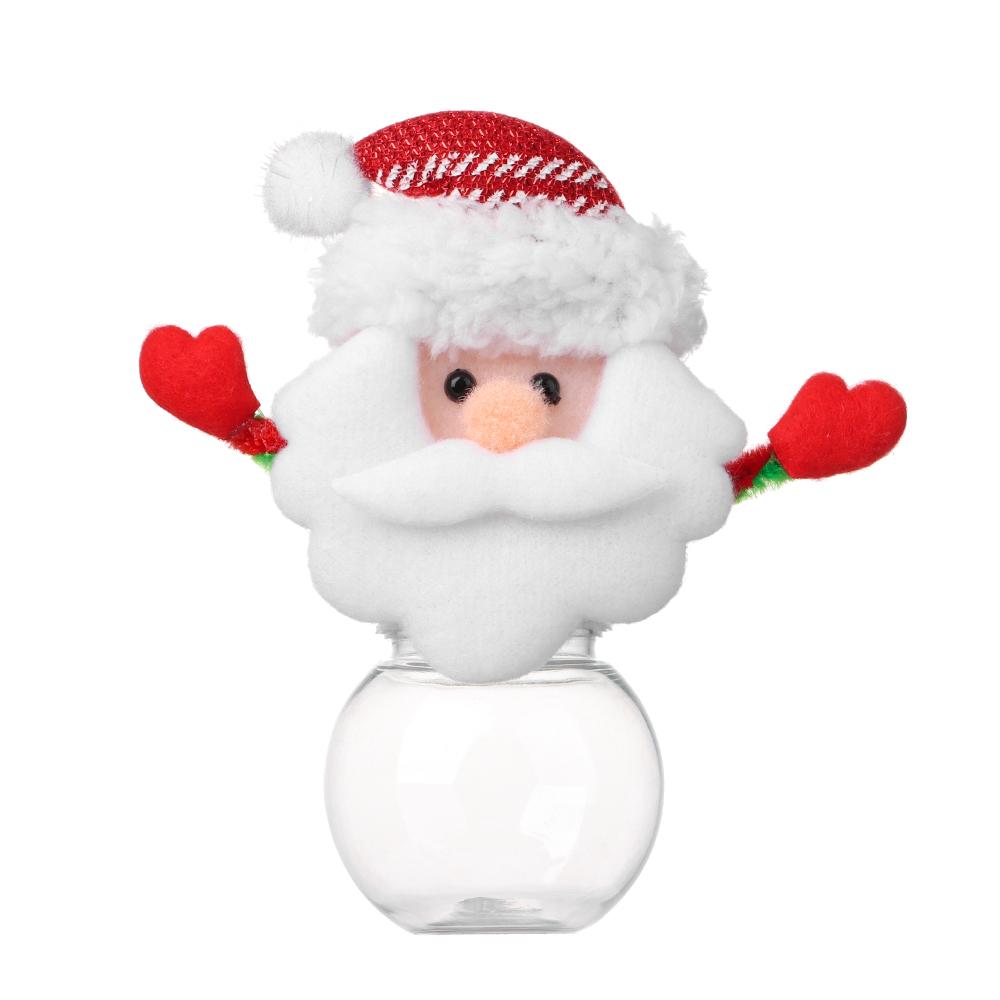 Festival Supplies Xmas Accessories DIY Storage Bottle Kids Candy Jar Santa Claus Cute Box Christmas