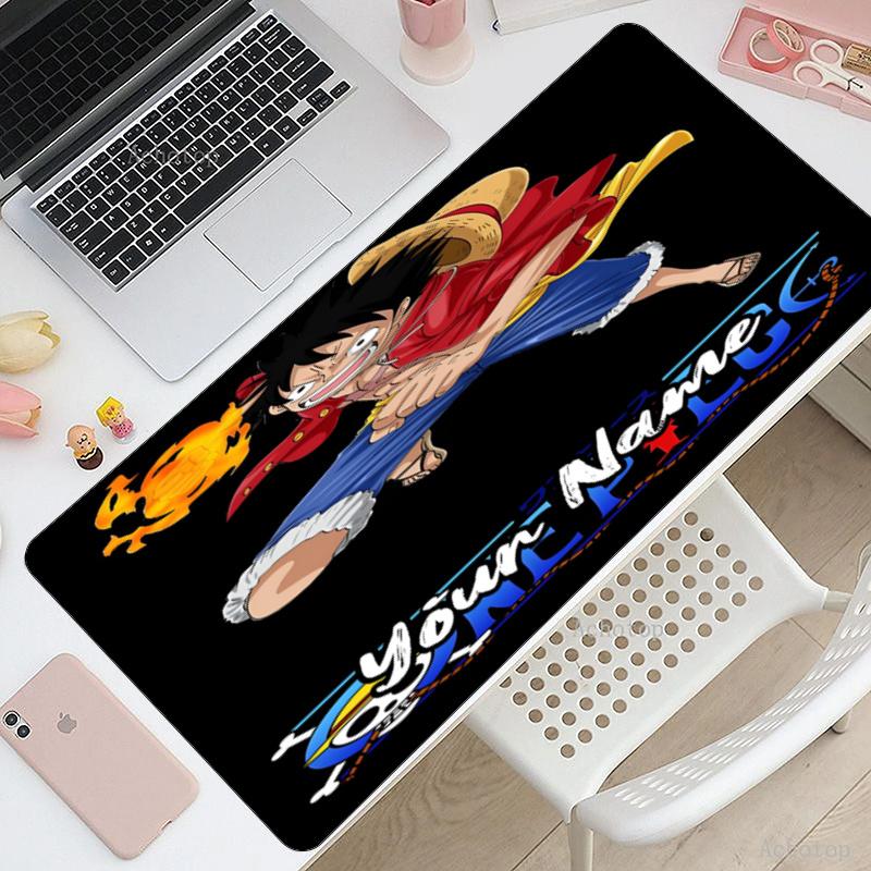 Custom Name One Piece Theme Mouse Pad, Non Slip Rubber Base, Multifunctional Office & Home Decor, Perfect for Workspace Personalization.