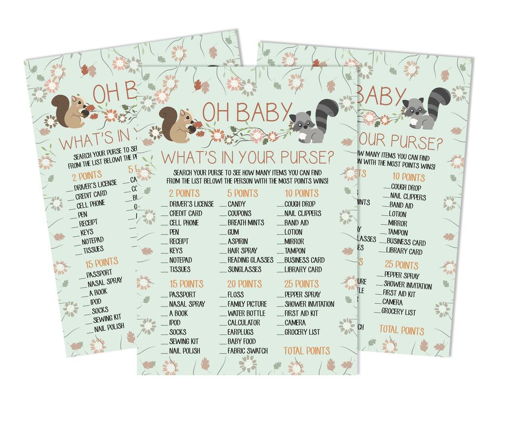 Inkdotpot 50 Baby Alphabet ABC Game Animals Baby Shower Game-Gender Neutral Party Supplies