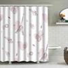 Eiffel Tower Shower Curtain: Romantic French Decor With Musical Notes Hearts Pink Bath Liner For Bathroom Universal Fit (White,