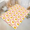 Cute Fried Egg Pattern Carpet with Pink Background for Home Decor Suitable for Use As an Anti-slip for Living Room Bedroom Sofas