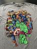 Marvel Super Heroes Avengers Group T-Shirt, Gray, Size: Large