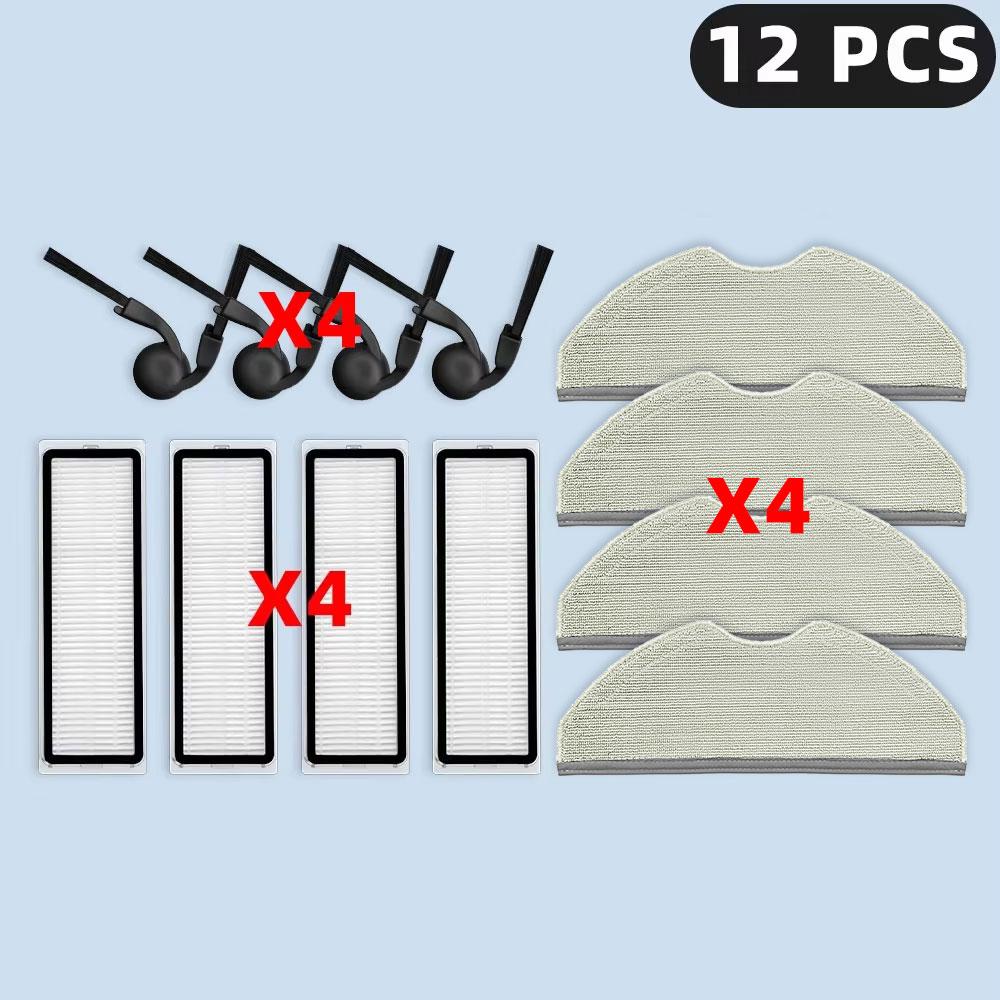 Kompatibel mit ( Xiaomi Roboterstaubsauger S40 / OV81 ) Ersatzteile Zubehör Hauptseitenbürste HEPA-Filter Mopptuch
