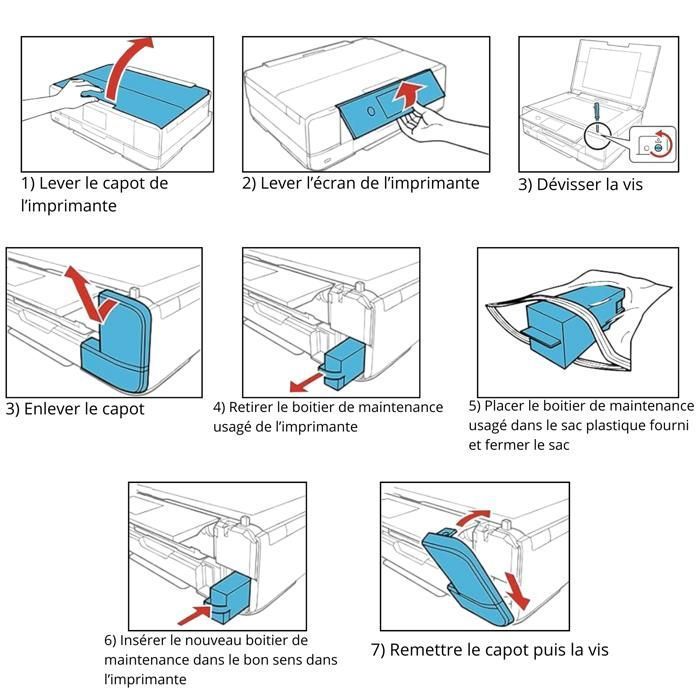 Maintenance Cartridges - Epson - T3661 - Pack of 2 - Compatible with XP-6000/XP-8500 - Black