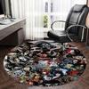 Horror Movie Characters,Halloween Decorations Chair mat Round Rug Office carpet, Machine Washable, Non slip, Suitable for Living Rooms, Bedrooms