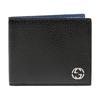 Interlocked Gg Bifold Wallet 6 Card Slot Black/Blue 610464-CAO2N-1040
