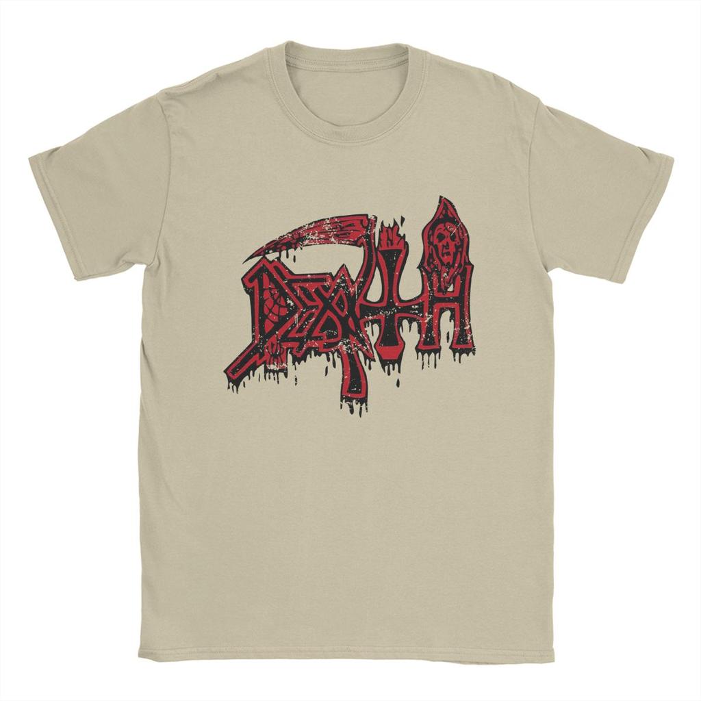 Death Band T-Shirt für Herren Lässig 100% Baumwolle T-Shirt Rundhalsausschnitt Kurzarm T-Shirts Bedruckte Kleidung