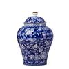 "High-End Blue & White Ceramic Tea Jar: Moisture-Proof, Sealed, Perfect for Home or Gift"