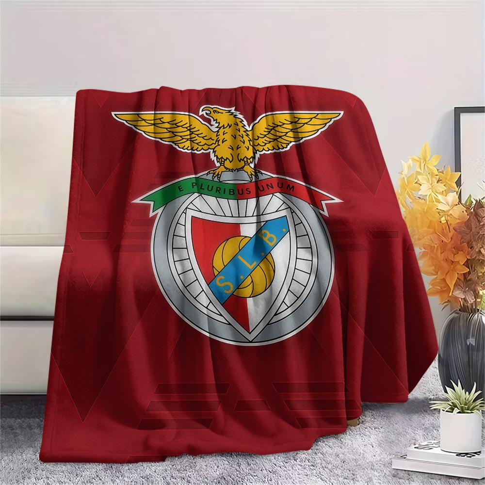 Benfica LOGO Flanelová deka, Vysoká kvalita, Pohodlná pro všechna roční období, Domácí dekorace, Teplo a pohodlí
