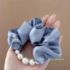 Korean gentle temperament simulation pearl hair band girl ponytail hair band hair rope rubber band women's hair accessories