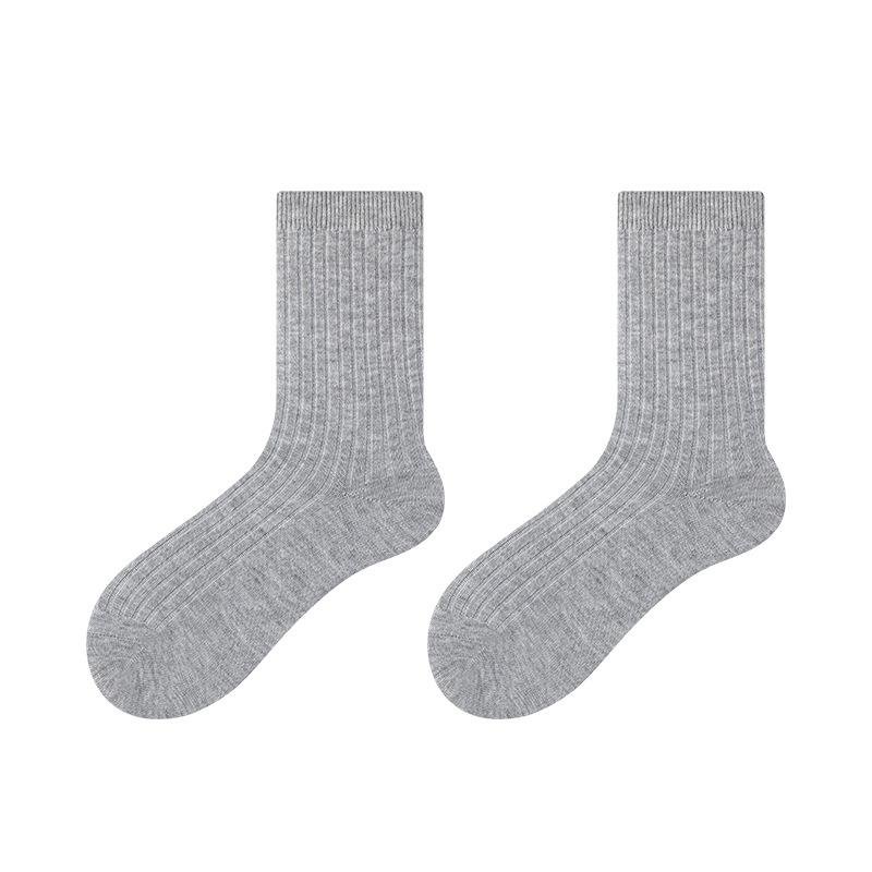 Extended Thickened Wool Socks Children'S Winter Warm Medium Tube Socks Tide Solid Color Versatile Breathable Stockings Boneless Socks