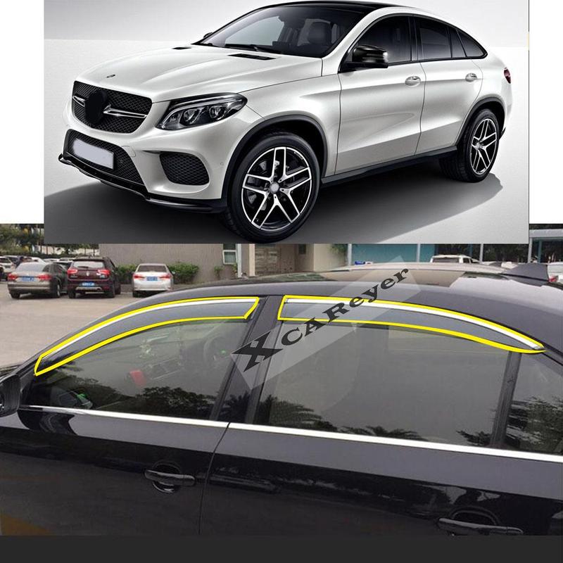 For Mercedes Benz GLE W166 C292 Hatchback 2015 2016 2017 2018 Car Sticker Plastic Window Glass Wind Visor Rain/Sun Guard Vent