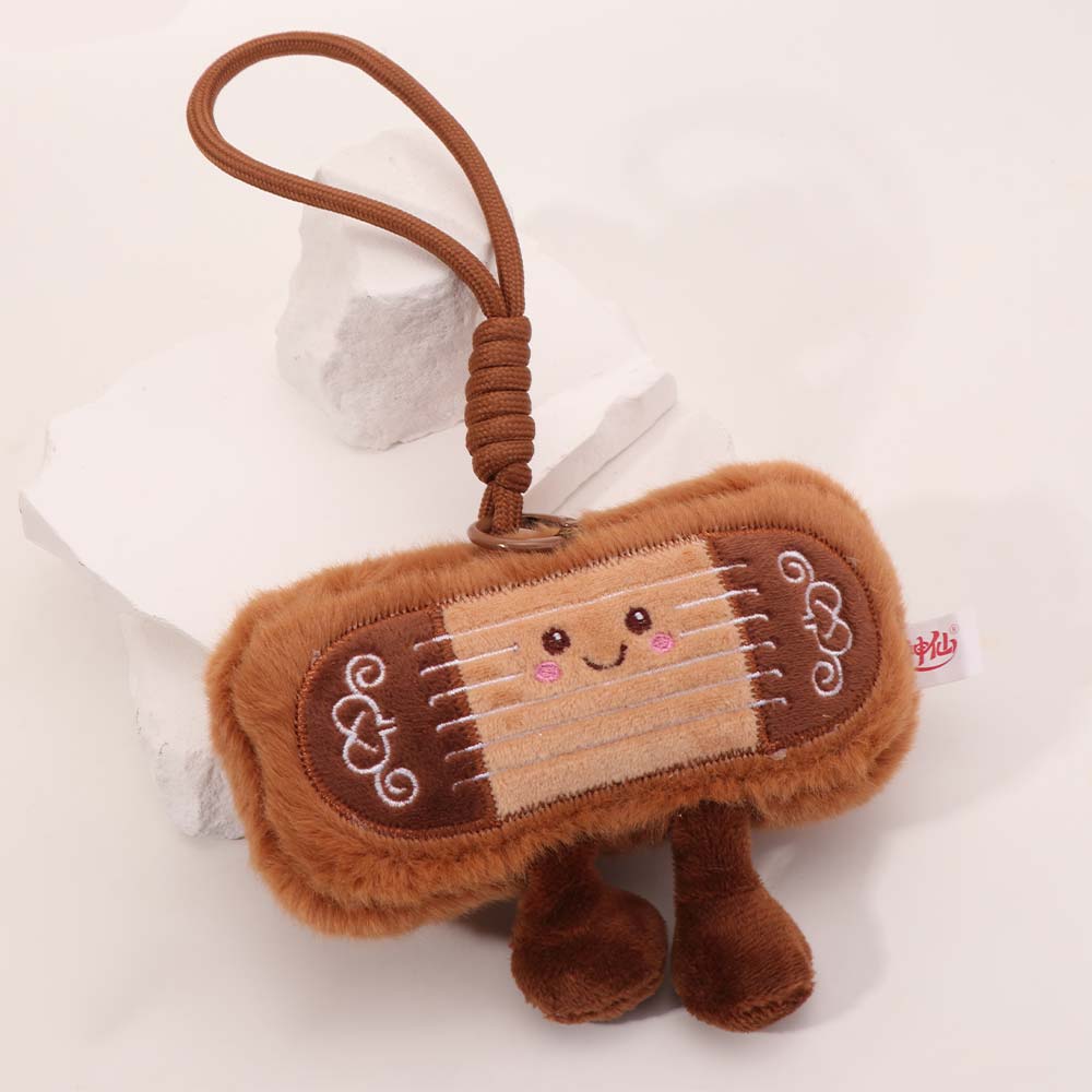 Simulated Chinese Zither Doll Pendant Kawaii Guzheng Plush Pendant Kids Gifts
