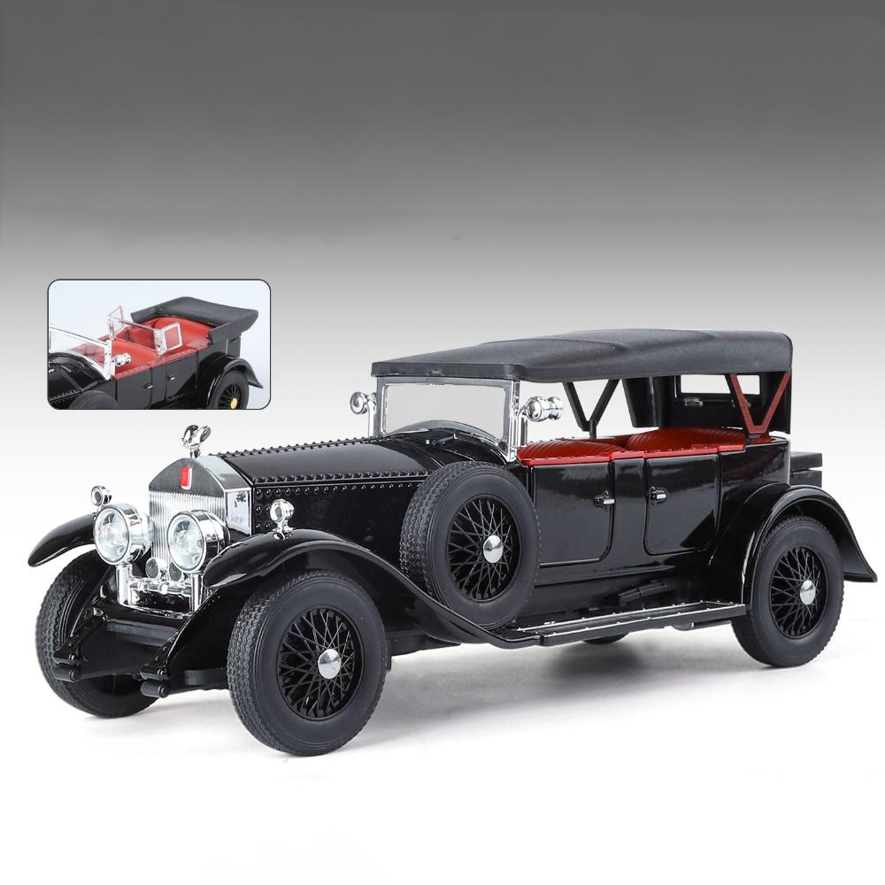 1:24 Rolls Royce Phantom I 1925 Luxury Car Alloy Metal Diecast Model Car Sound And Light Home Decoration Ornaments Classic Retro