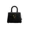 Sammy 21 Solid Color Quilted Turnlock Closure Signature Protect Foot Women Handbags Black CQ762-MWBK