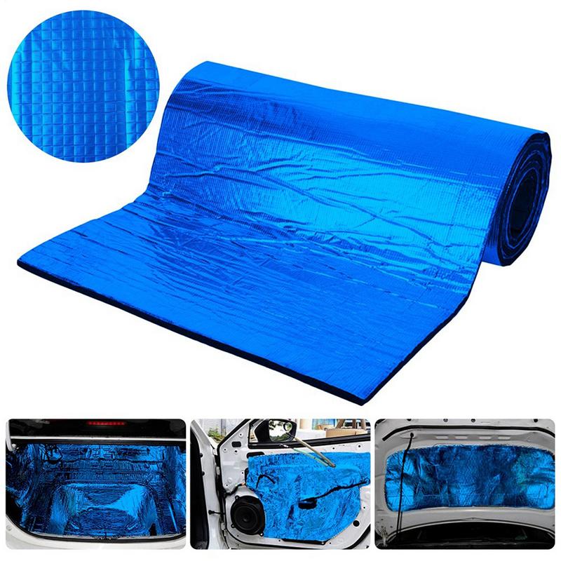 1x0.5m 2x0.5m Fireproof Heat And Sound Insulation Mat Aluminum Foil Self-adhesive Heat Insulation Mat Car Interior Accessories