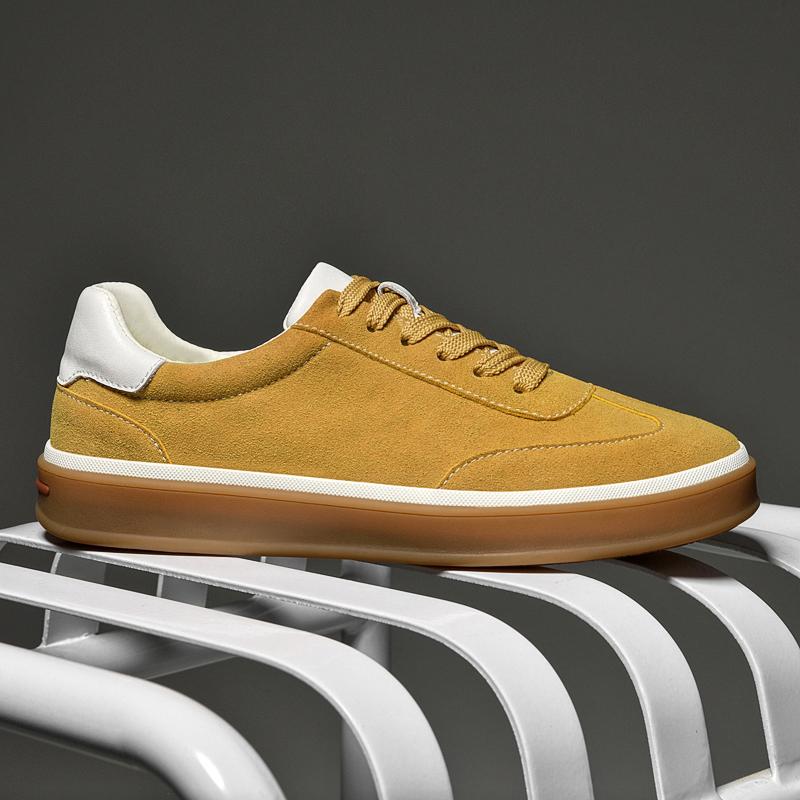 Fashion Classic Retro Style Cow Suede Men's Casual Board Shoes Brand Comfort Travel Commuting Shoes Quality Sole Anti Slip Sports Shoes