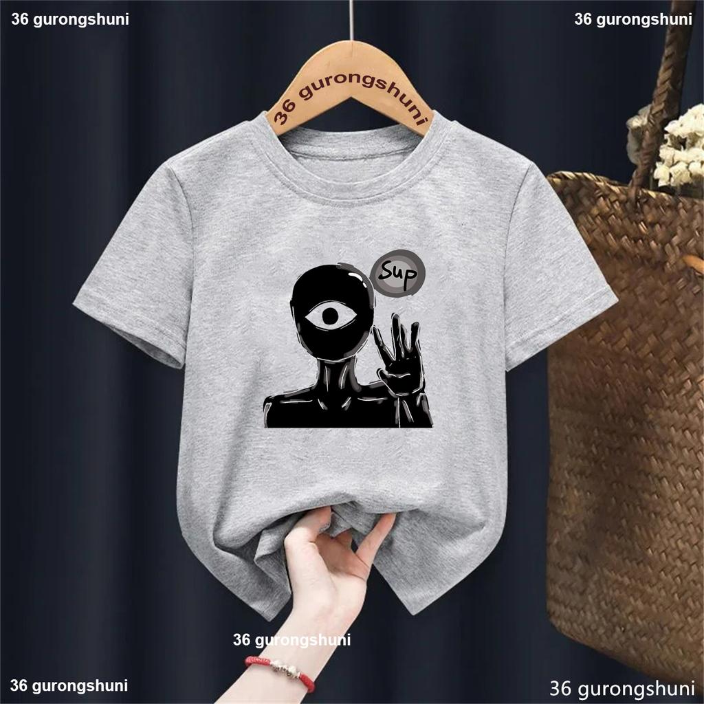 Summer Casual All The Entities New Doors Game Update Kids T-Shirt Cartoon Print Boys Tshirt Boys/Girls Clothes Shirt Tops